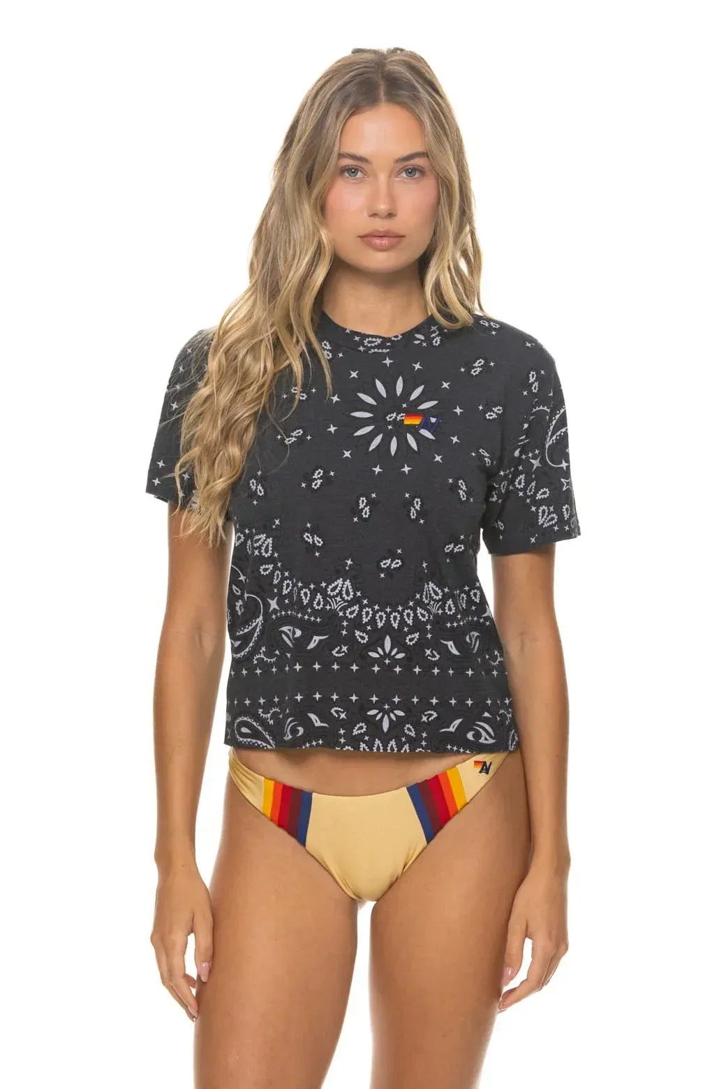 Bandana Boyfriend Tee – Charcoal