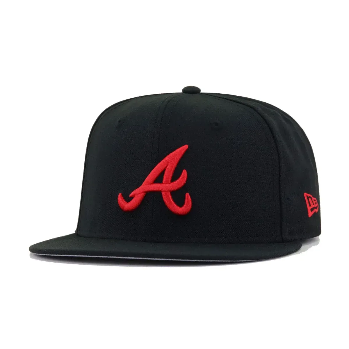 Atlanta Braves Black Radiant Red Logo New Era 59Fifty Fitted