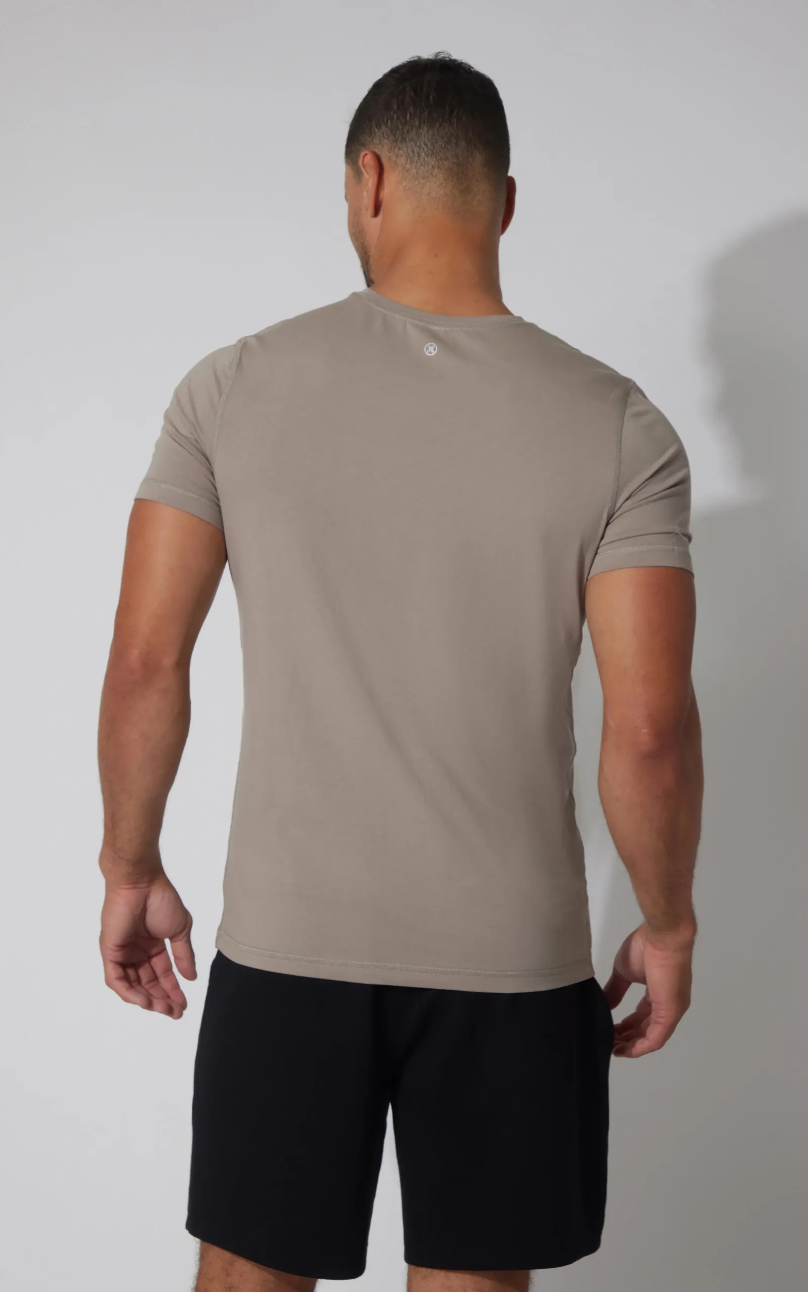 Men's Silicon Washed Pima Cotton Crew Neck Tee