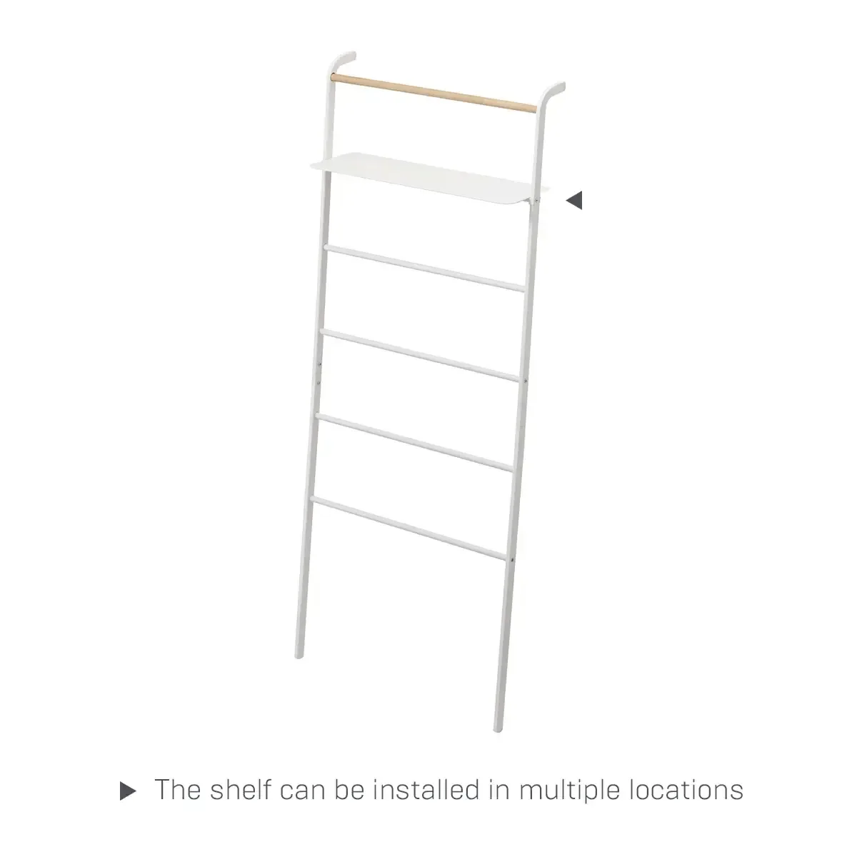 Leaning Storage Ladder With Shelf (63" H) – Steel