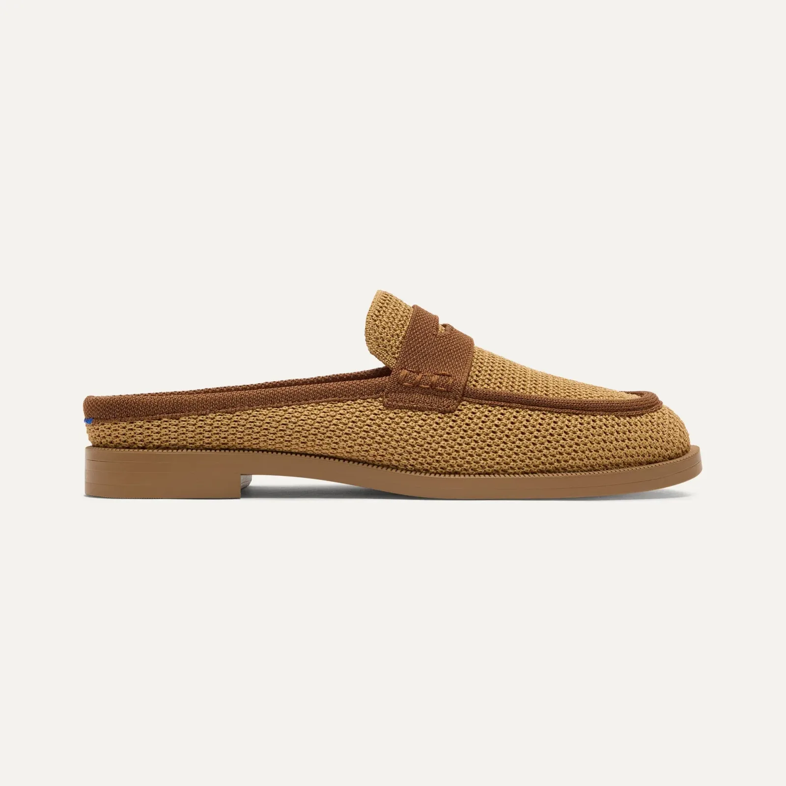 The Penny Loafer Mule – Wheat Raffia-Knit