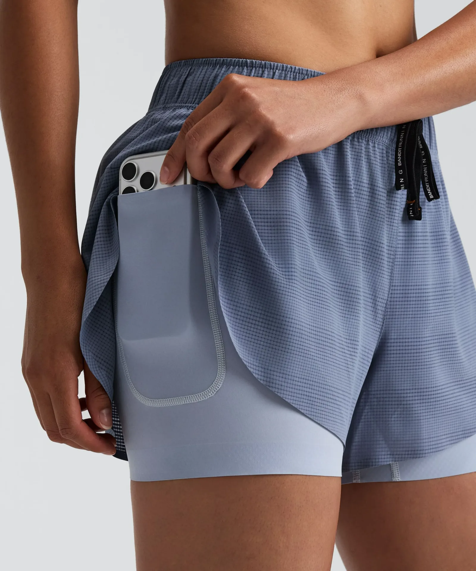 Women's CoolGrid™ 2-in-1 Run Shorts – Steel Horizon