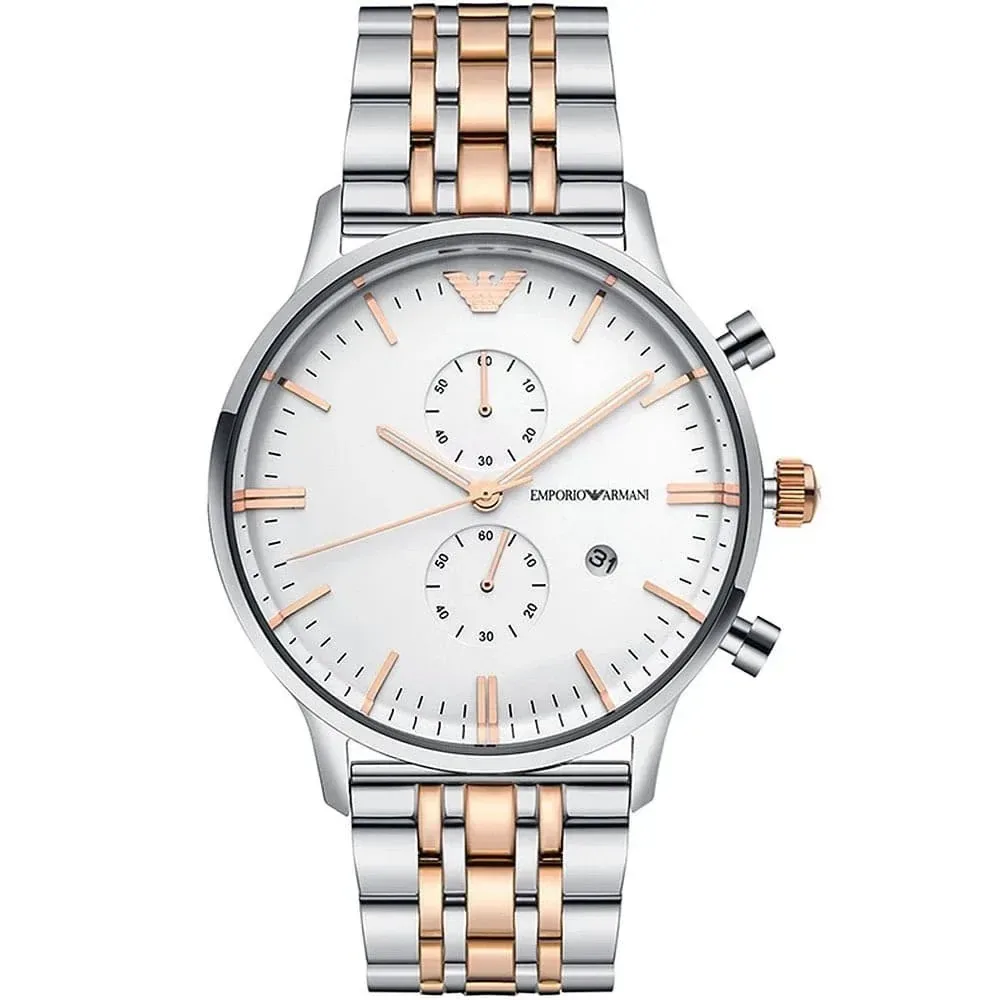 Emporio Armani AR0399 Chronograph Two-Tone Men's Watch