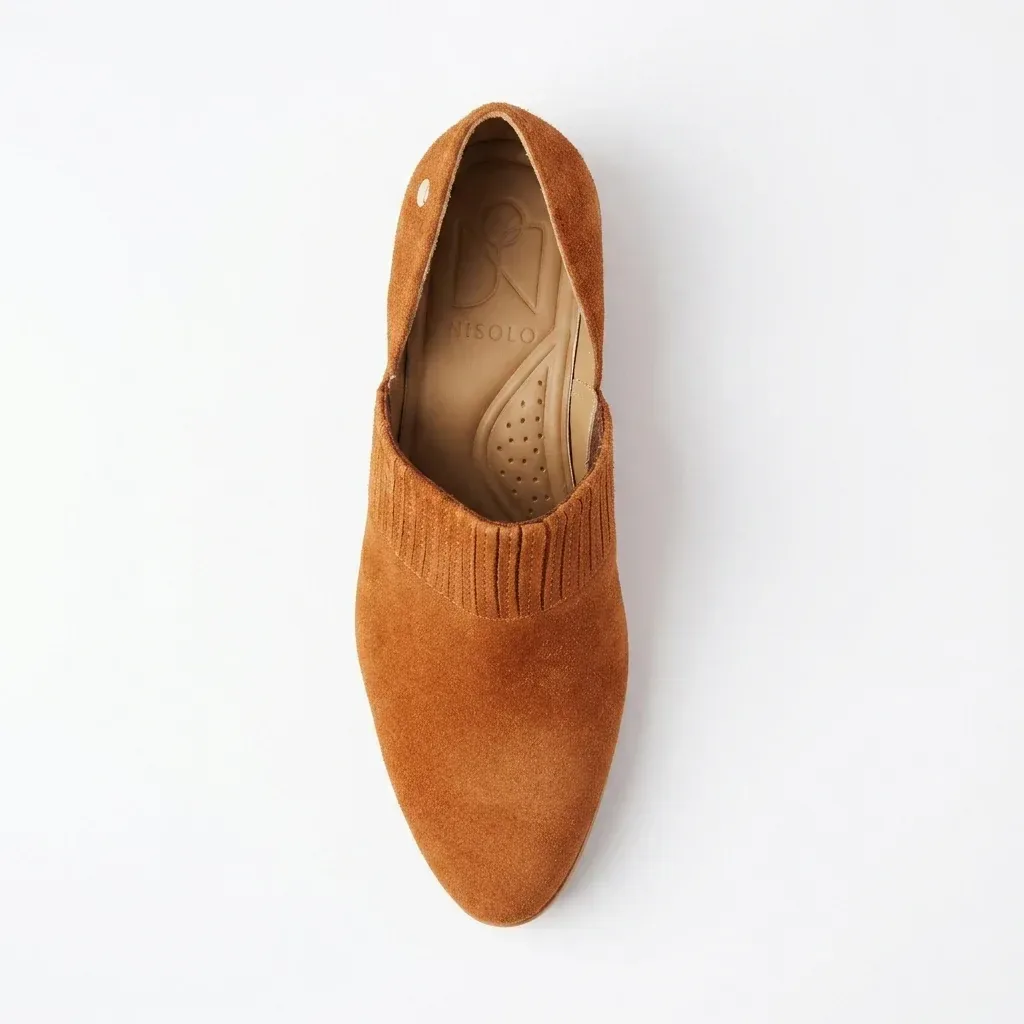 Ellie Slip On Oxford Terracotta Suede