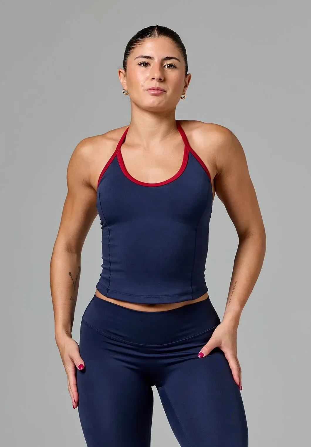 Reluna™ SmoothHold™ Contrast Halter Top Nightshade