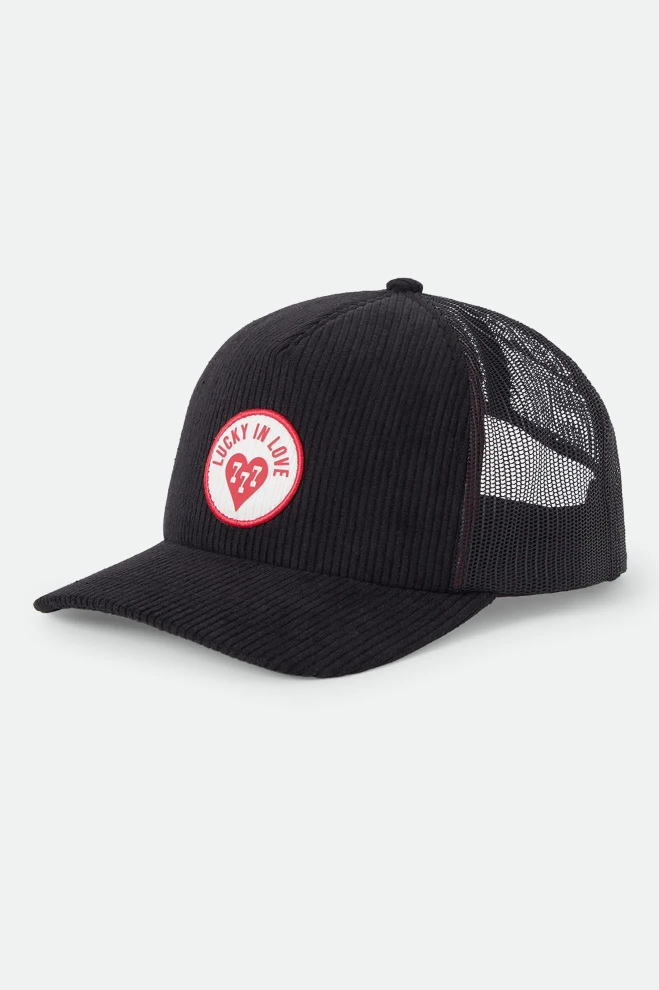 Lucky In Love Trucker Hat – Black