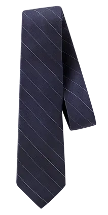 Navy Pinstripe Linen Necktie
