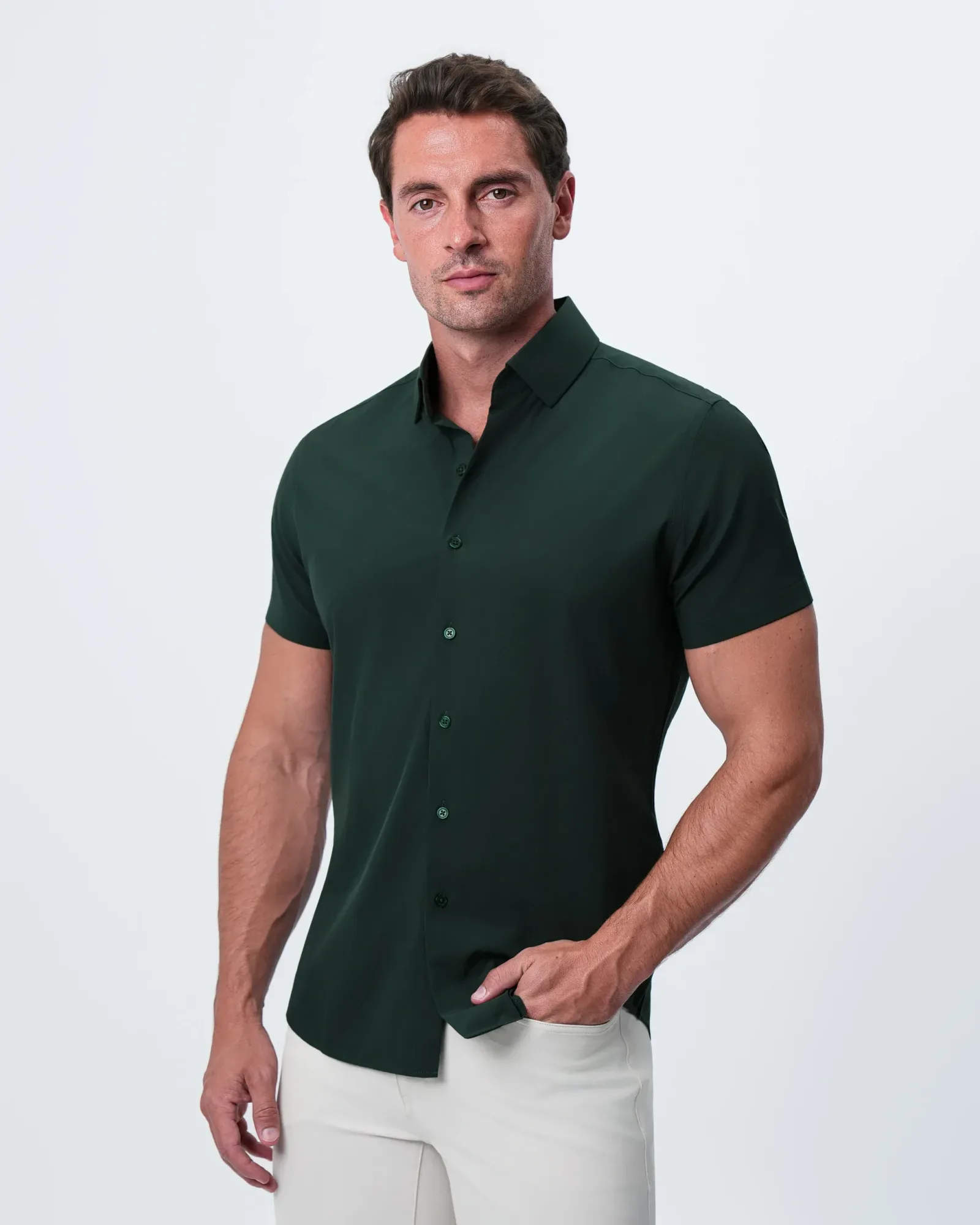''The Gino'' – Solid Dark Olive Green