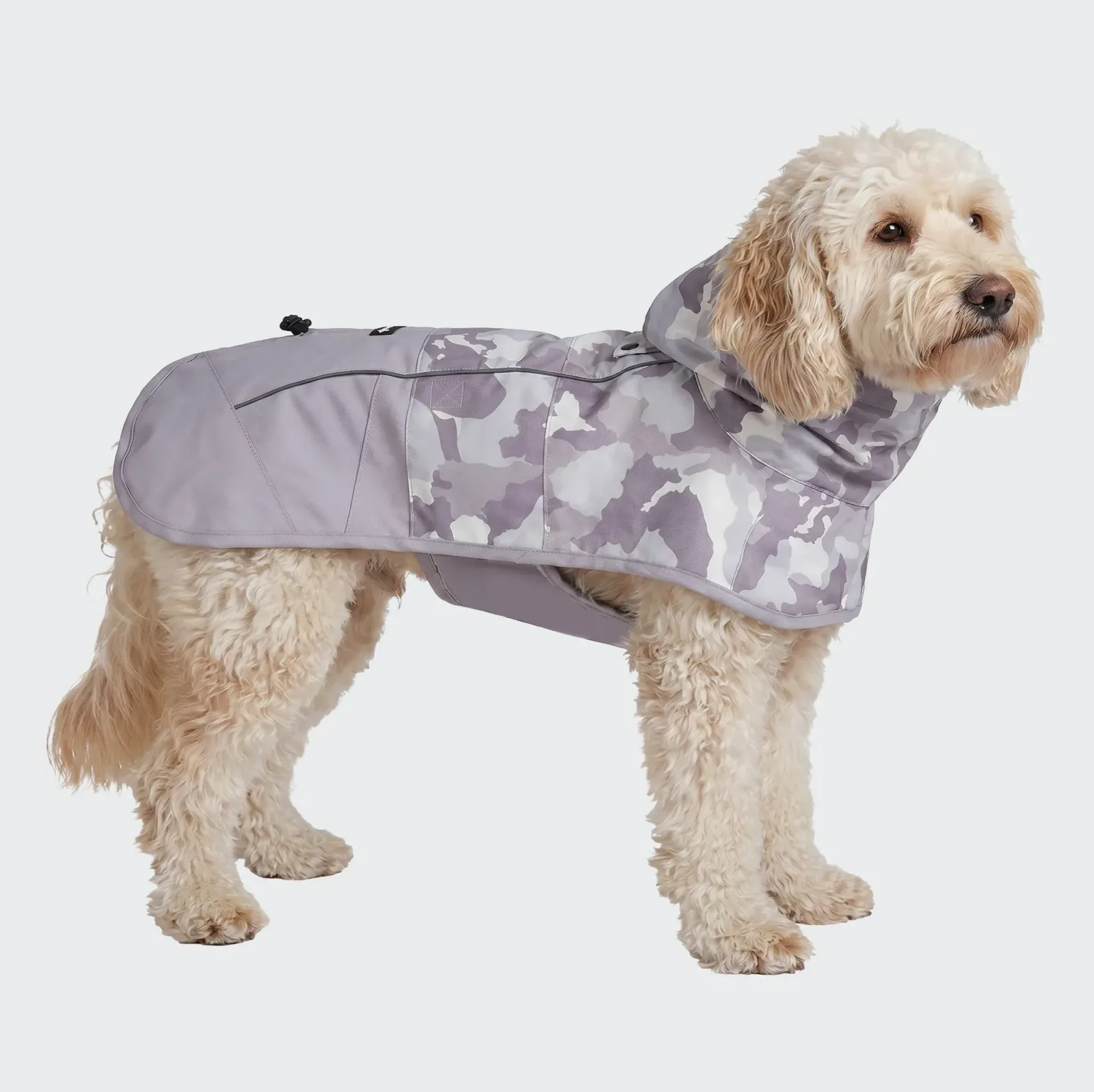 Breatheshield™ Dog Raincoat – Camo Grey