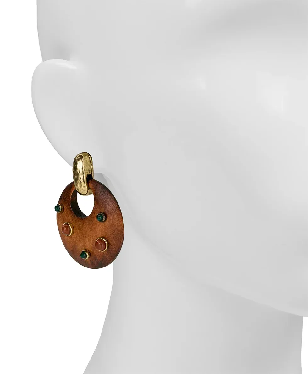 Doorknocker Earrings – Tree of Life Collection – Antique Gold