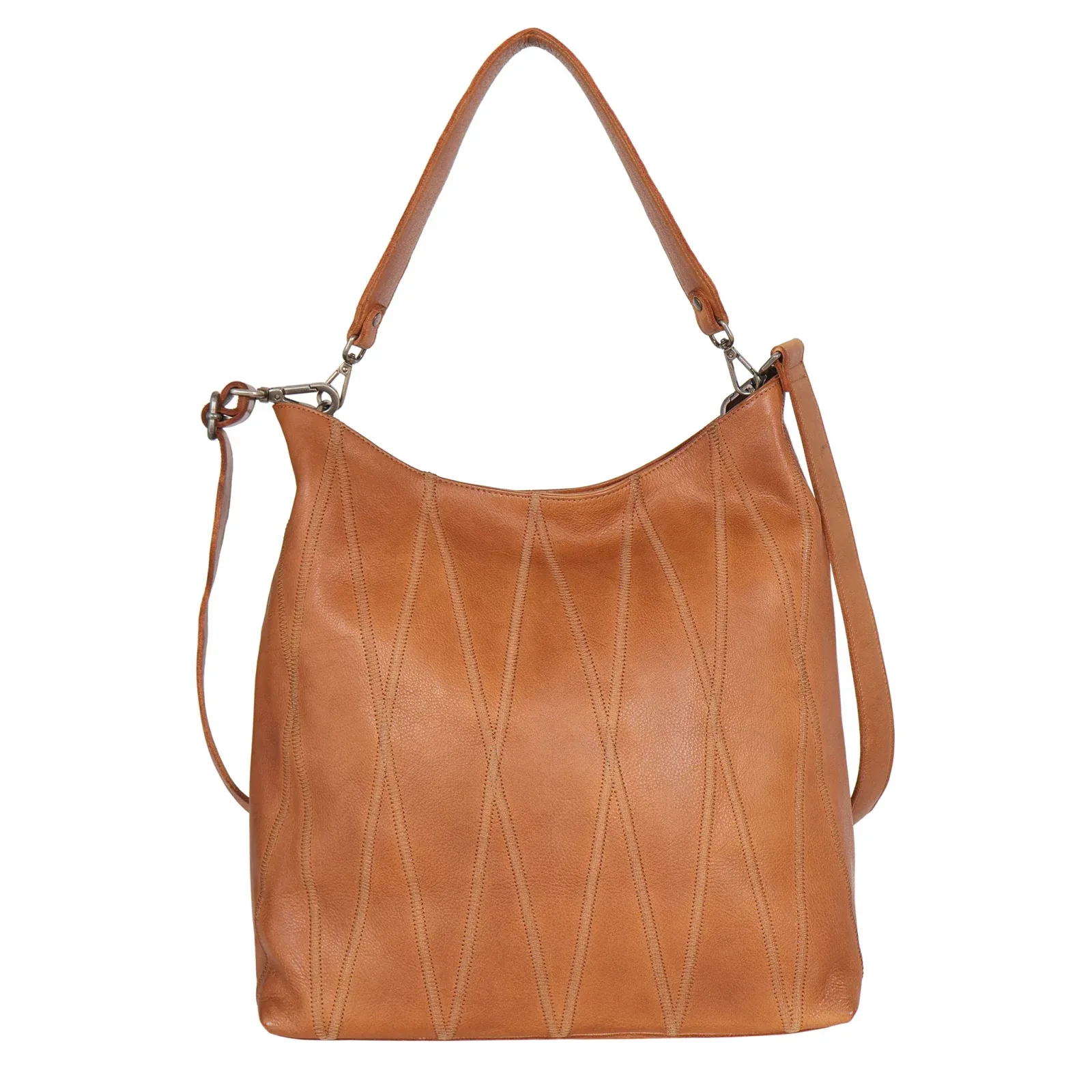 Bree Diamond Leather Shoulder Bag