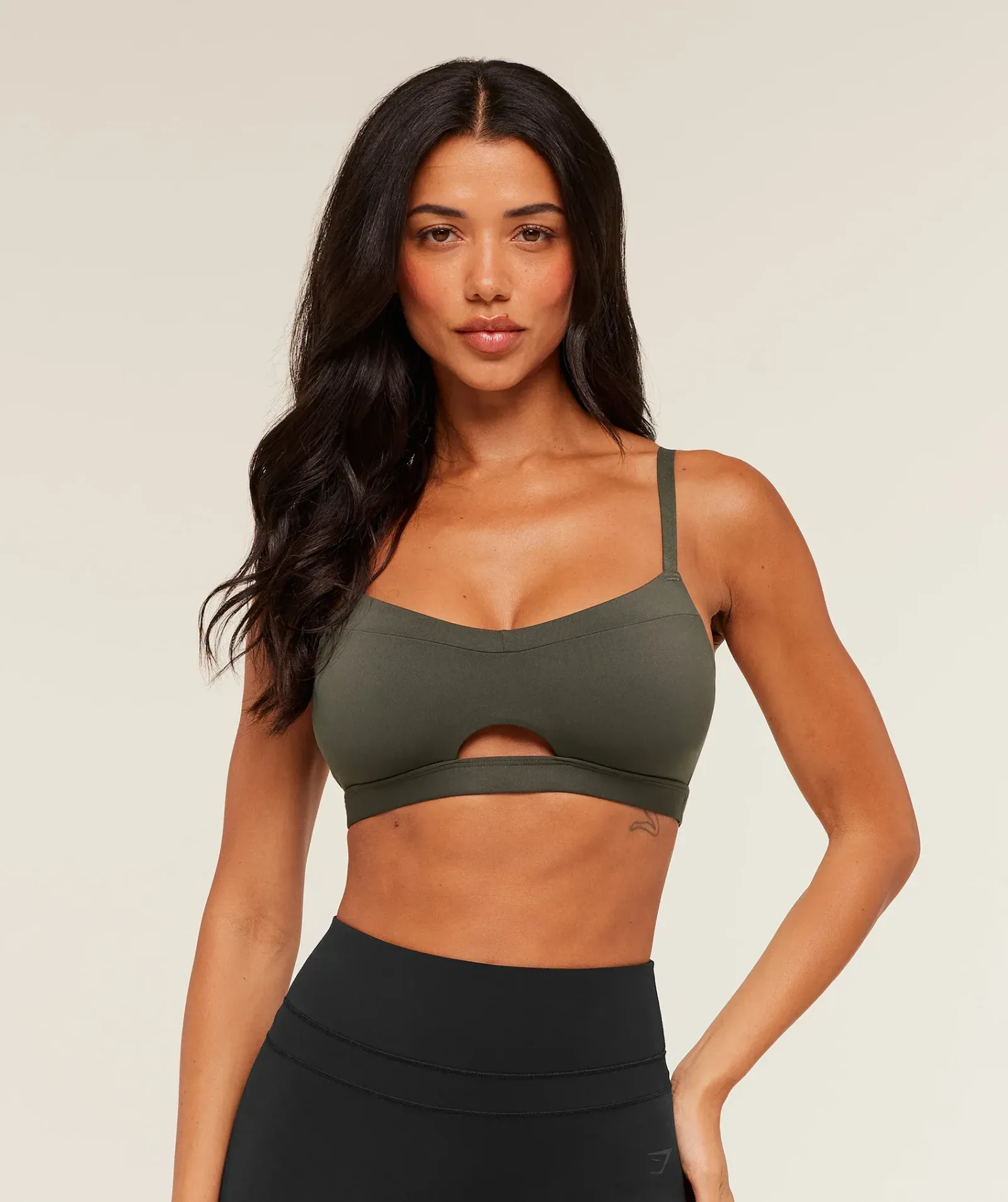 Gymshark Balcony Peekaboo Sports Bra – Strength Green