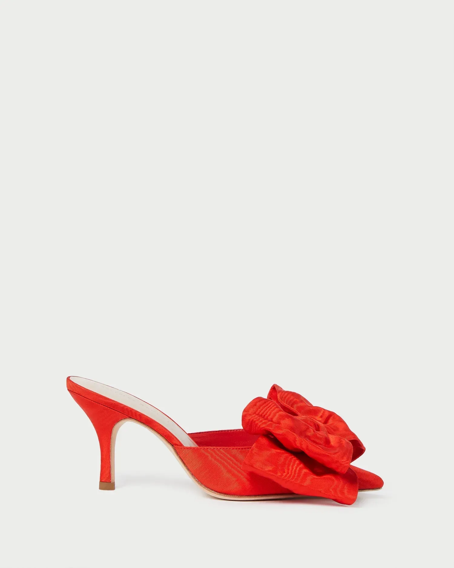 Margot Red Moiré Bow Mule
