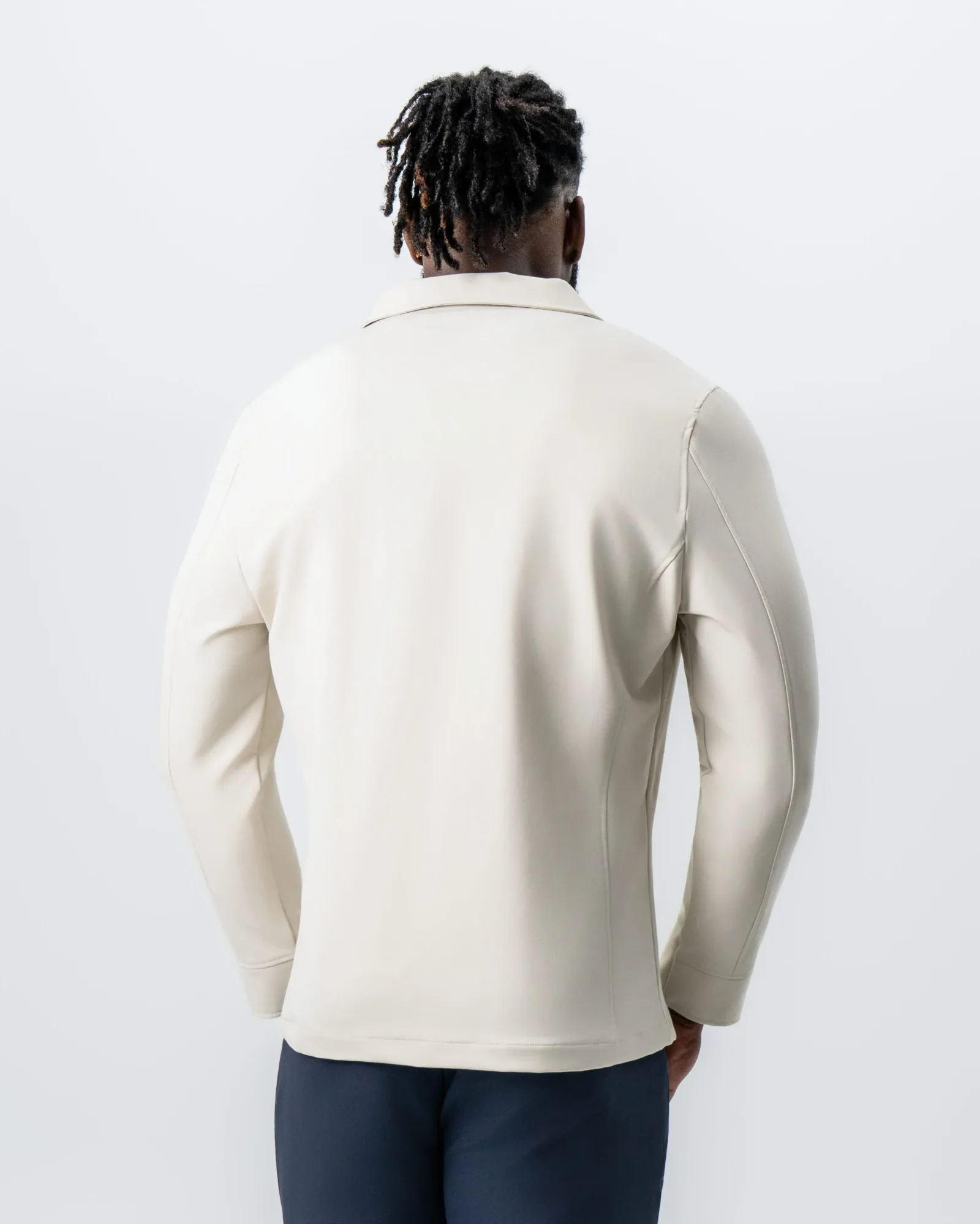 Collared Zip Jacket – Light Khaki