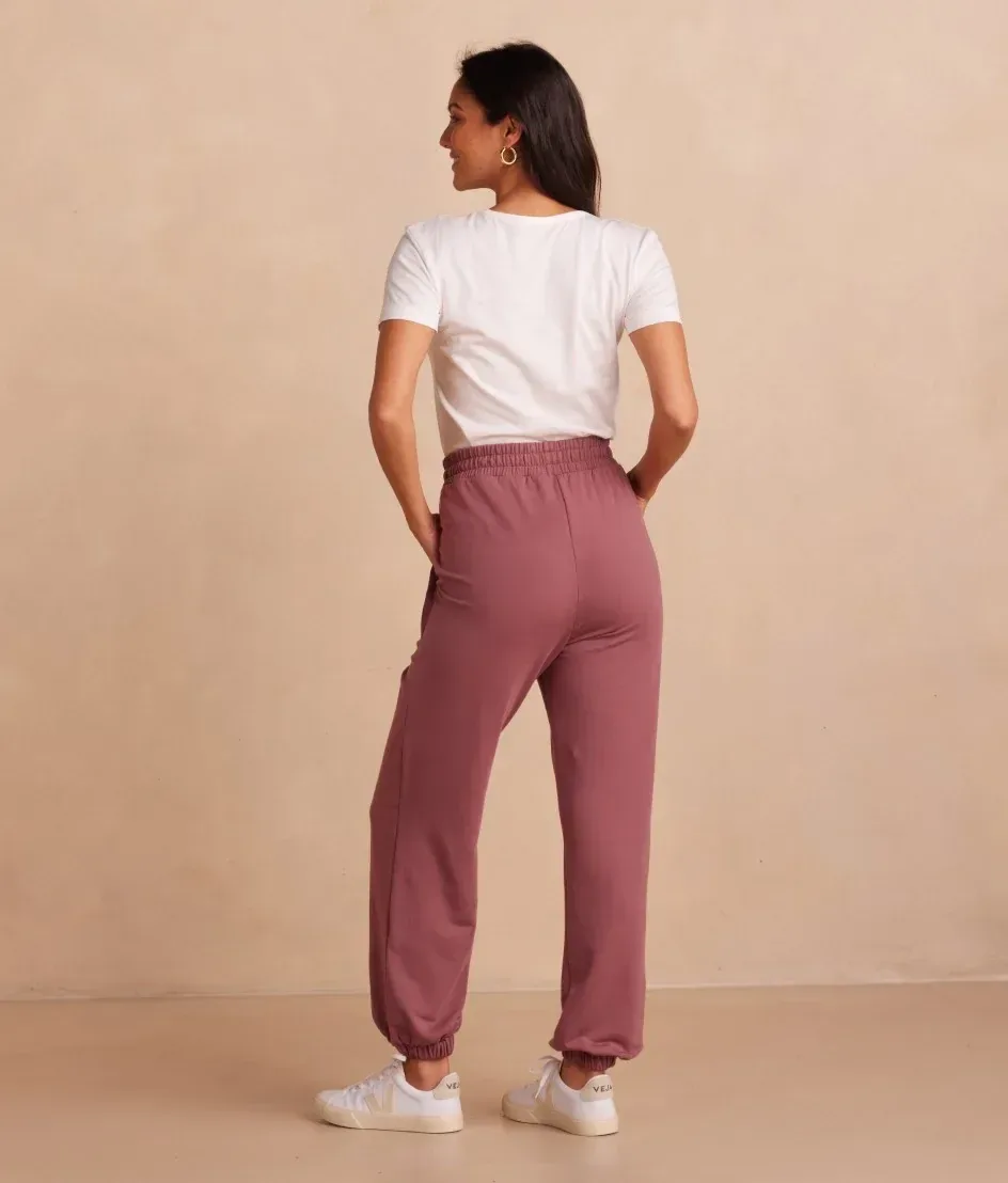 The Softest French Terry Wind Pant – Rosewood
