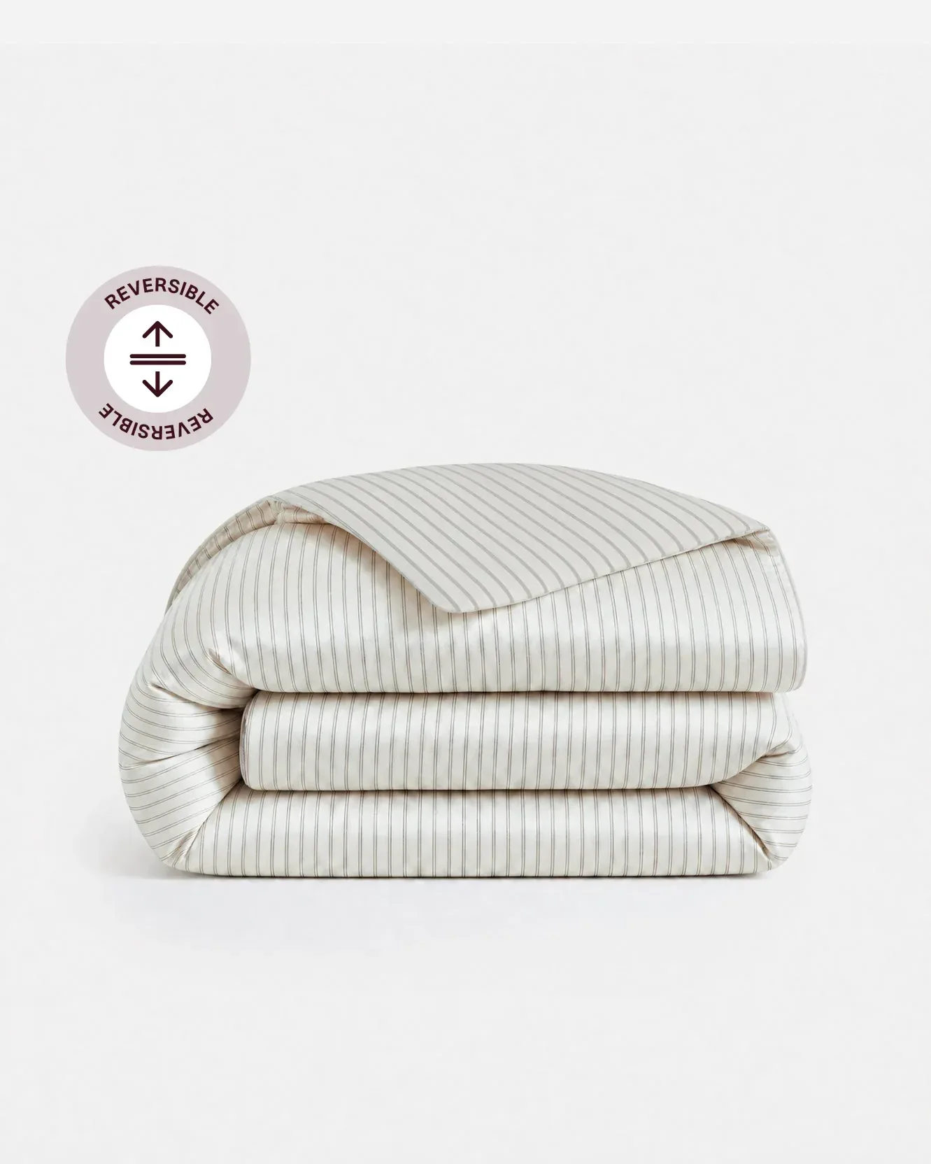 Perla Reversible Cotton Sateen Duvet Cover