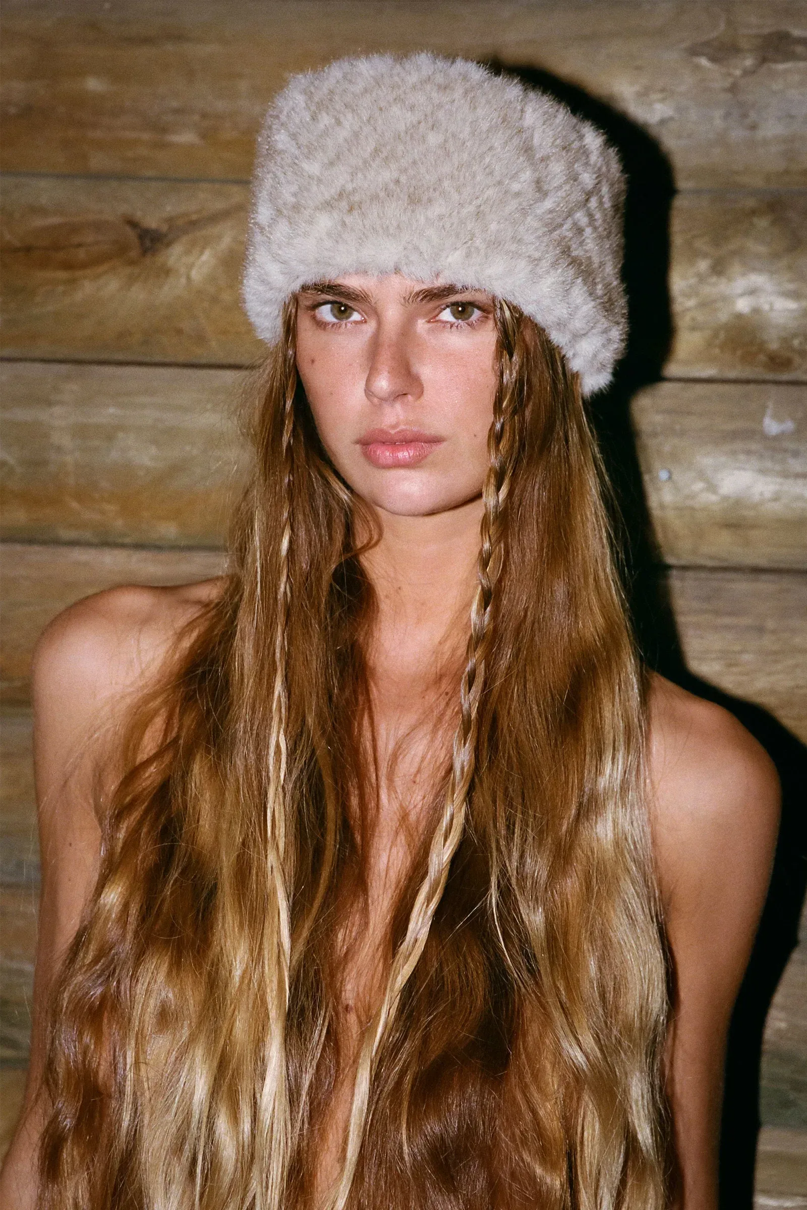 Chevron Beanie Band – Cappuccino