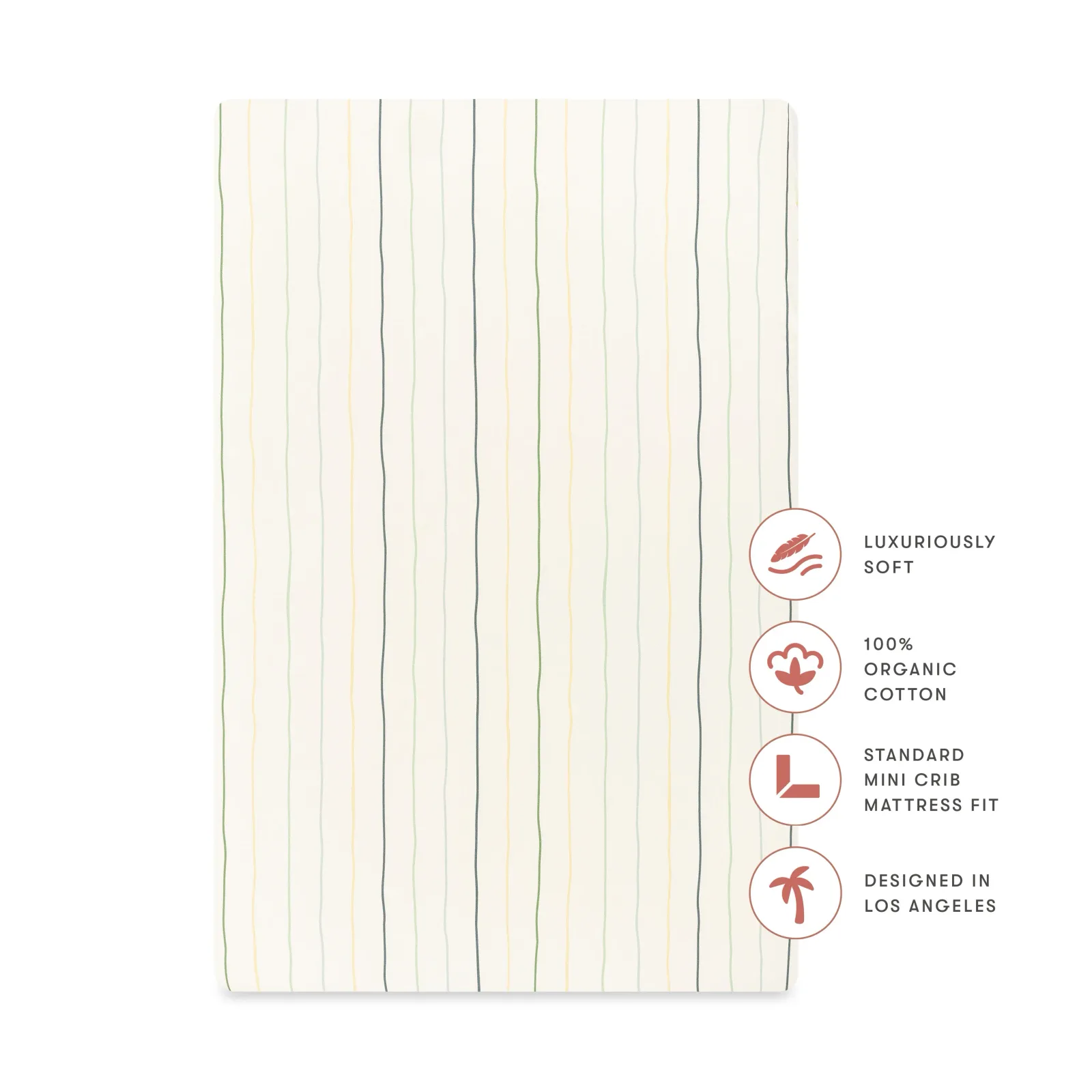 Mini Crib Sheet in GOTS Certified Organic Brushed Cotton
