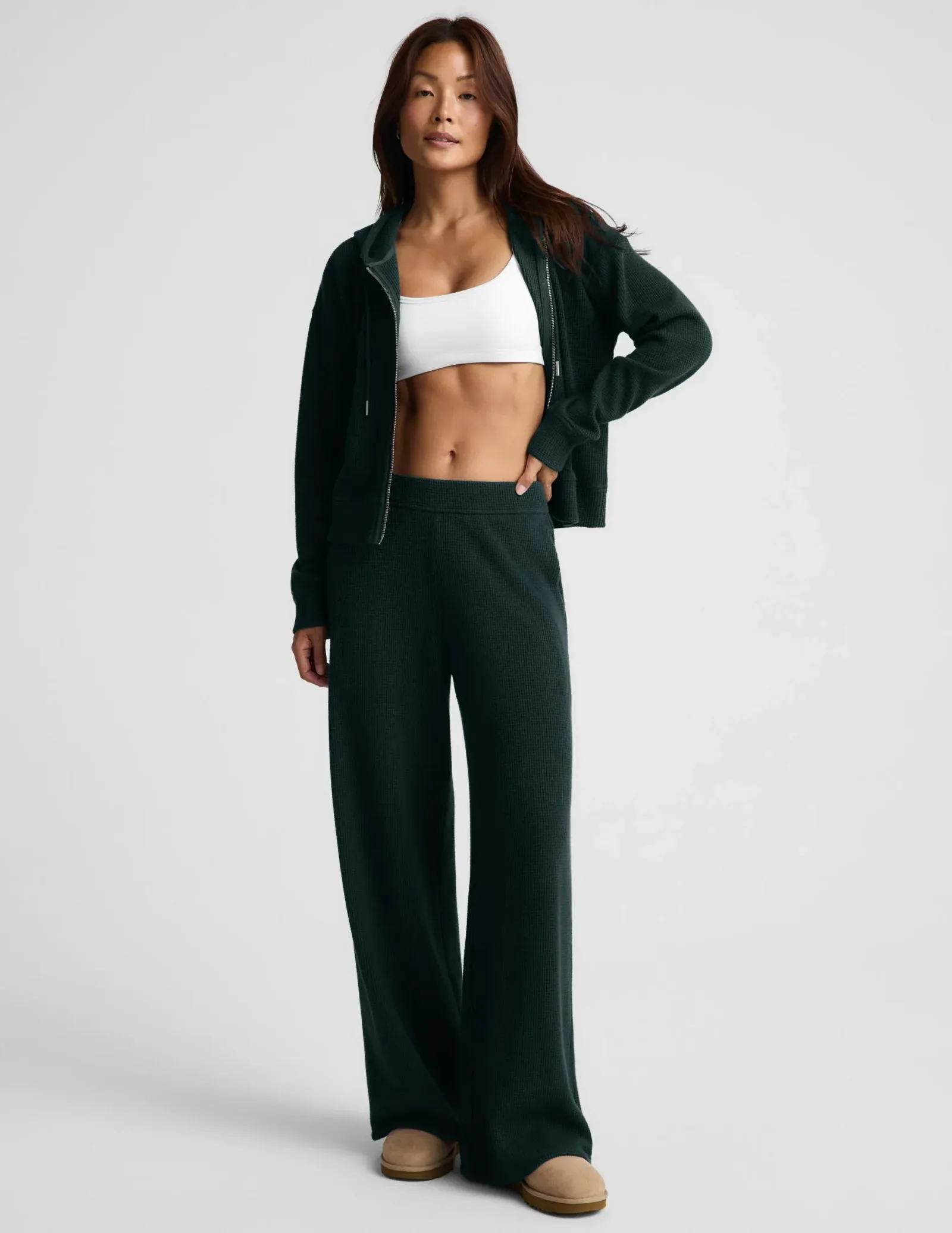 Rest Day Waffle Wide Leg Pant
