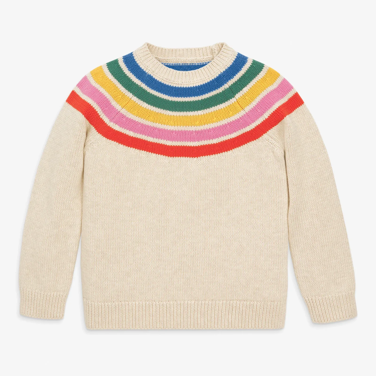 Kids sweater in placed rainbow