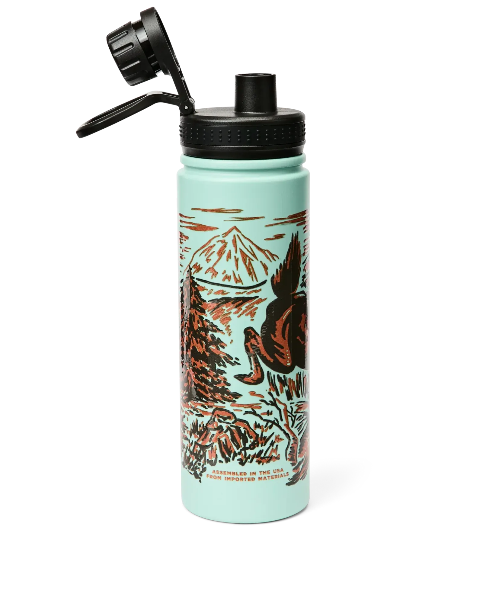 Deer Insulated Water Bottle – Sea Foam