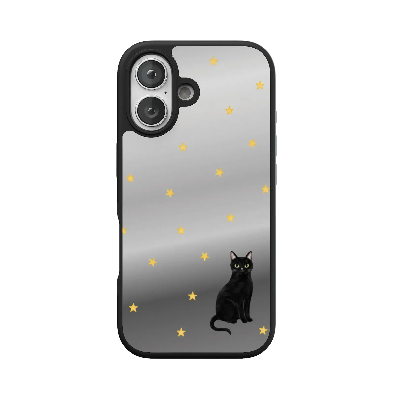 Black Meow-gic – Mirrored Cat Case
