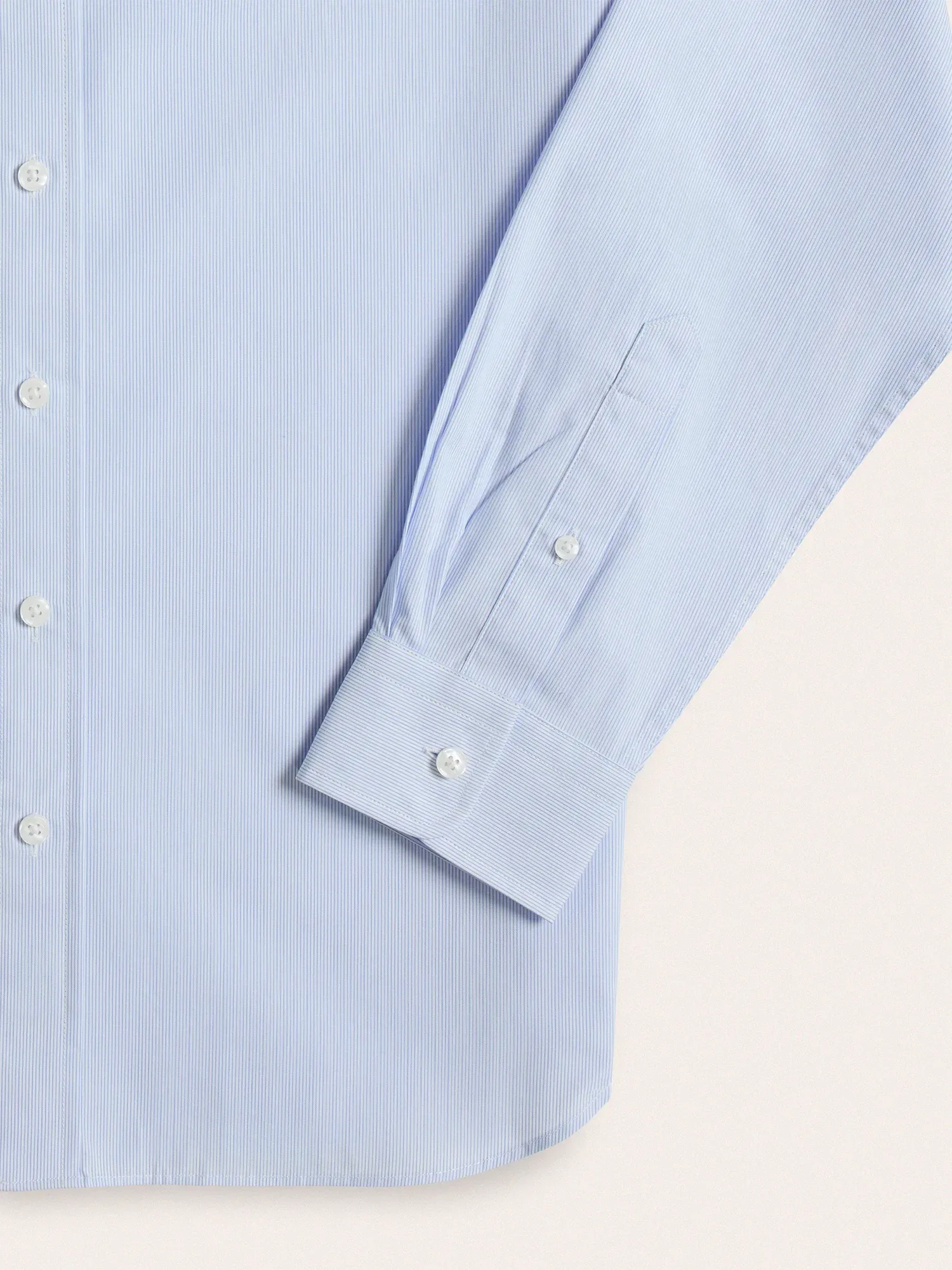 Light Blue & White Stripe Dress Shirt