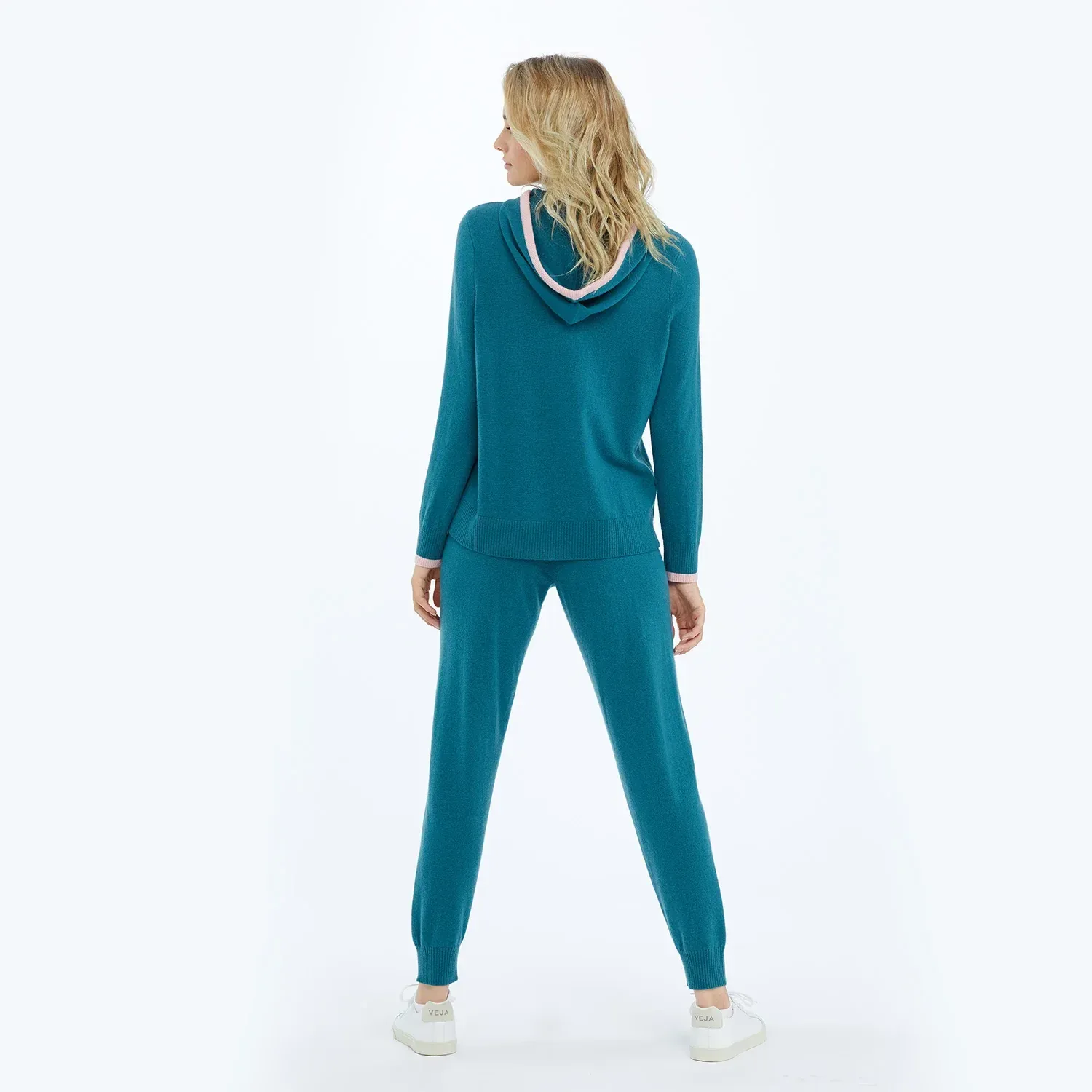The Coziest Cashmere Blend Jogger – Venetian & Pink Sky